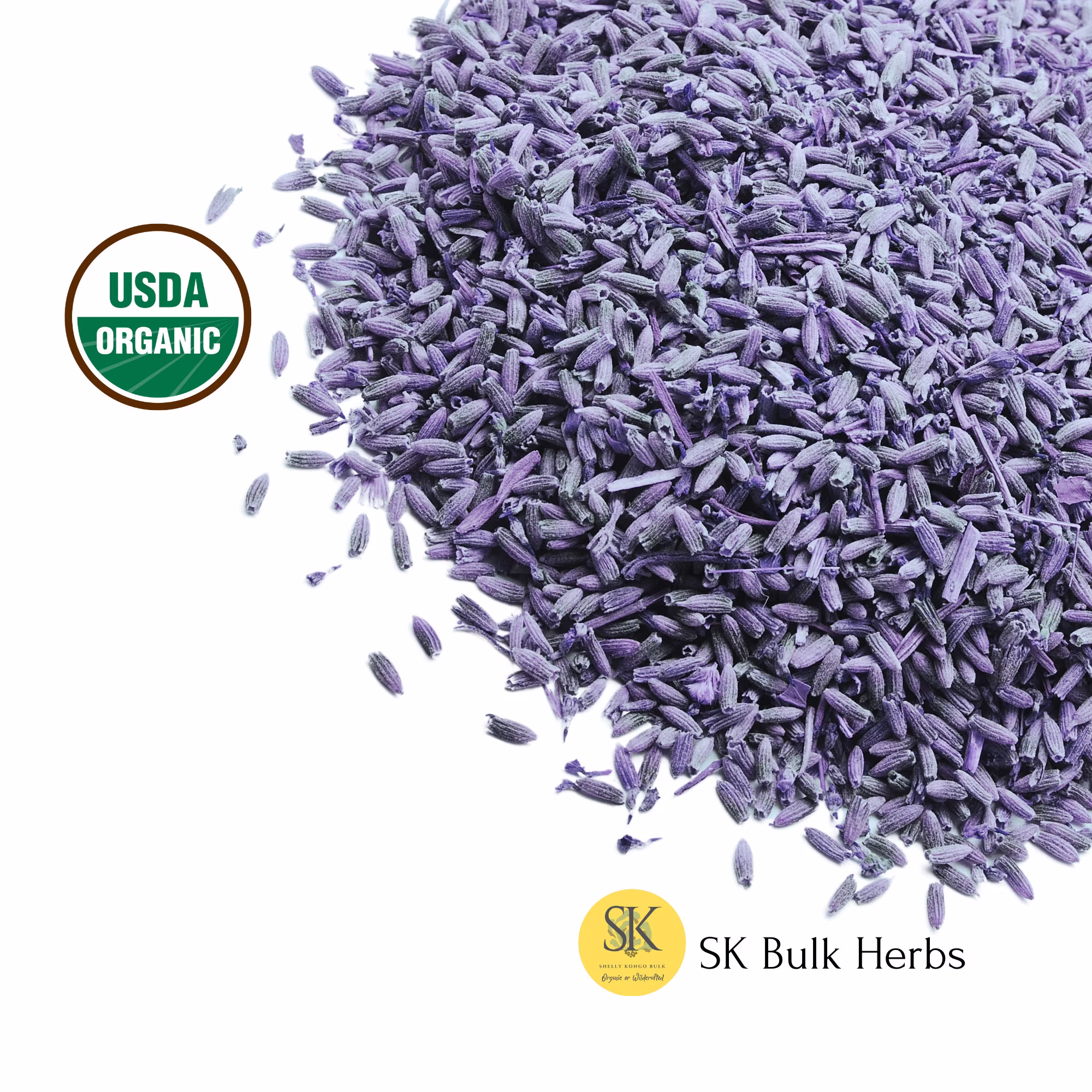 Premium Lavender Buds, Organic 2lb Bulk | Culinary Dry Flower Wholesale