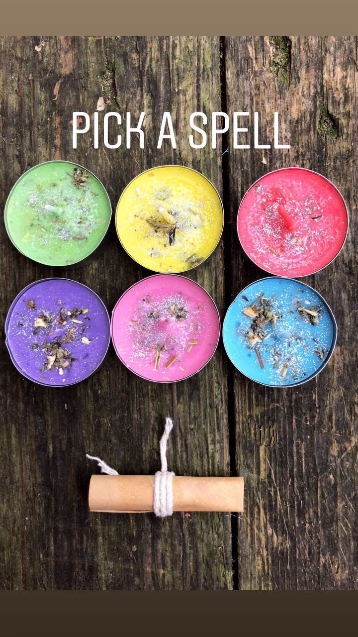 Easy Spell Kits Handmade Herbal Candle With Instructions Wiccan Gift Pagan Witch Ritual Candles Magick Money Love Psychic Luck