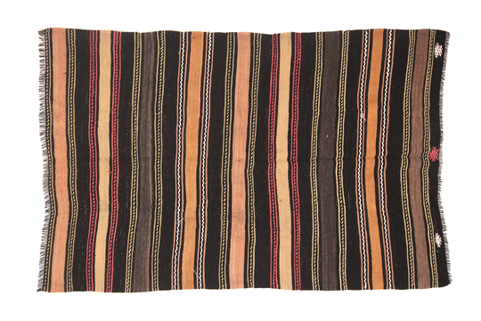 Kilim Rug, Organic Wool, Turkish Kilim, Vintage Area Brown Camel Wool Rug, Neutral 5'7x8'5 Ft, Kilim Rug 6x9, 6065