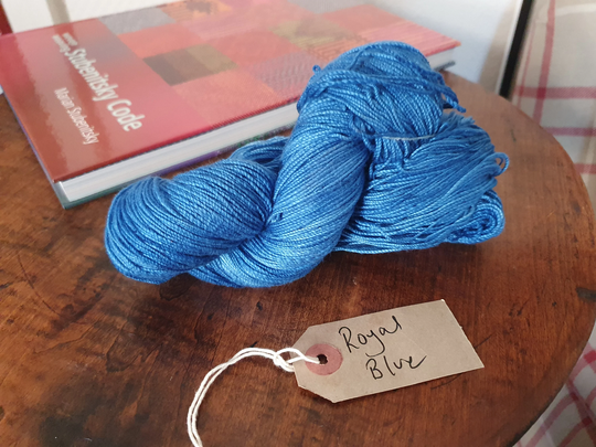 Chromatic Royal Blue Dyed Organic Cotton Yarn - 3 Weights