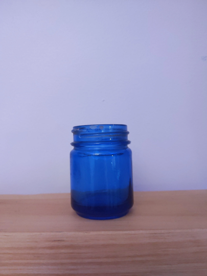 stunning Blue Vintage Glass Bottle Blue