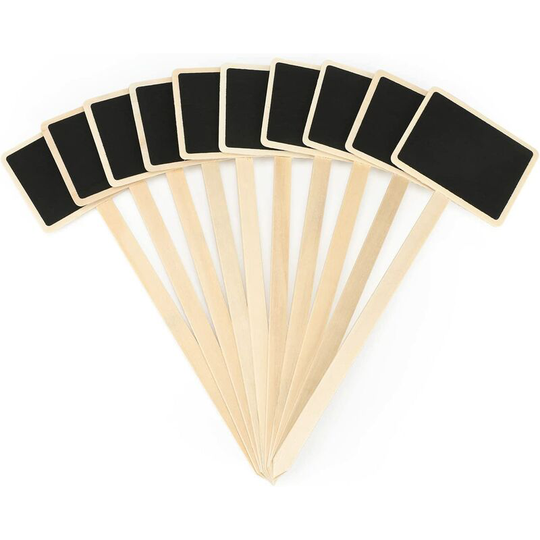 20 Pieces 18.6CM Wood Plant Label Outdoor Vegetable Garden Plant Blackboard Label