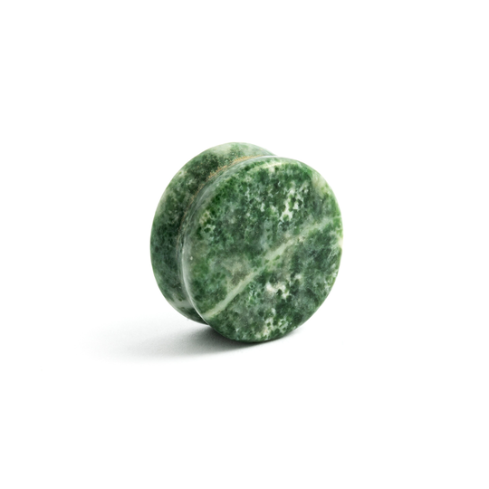 Tree Agate Plugs, Double Flare Stone Plugs Ear Gauges Sizes 8G - 1'', Organic Natural Plug Tunnels, & Tunnels Jewelry