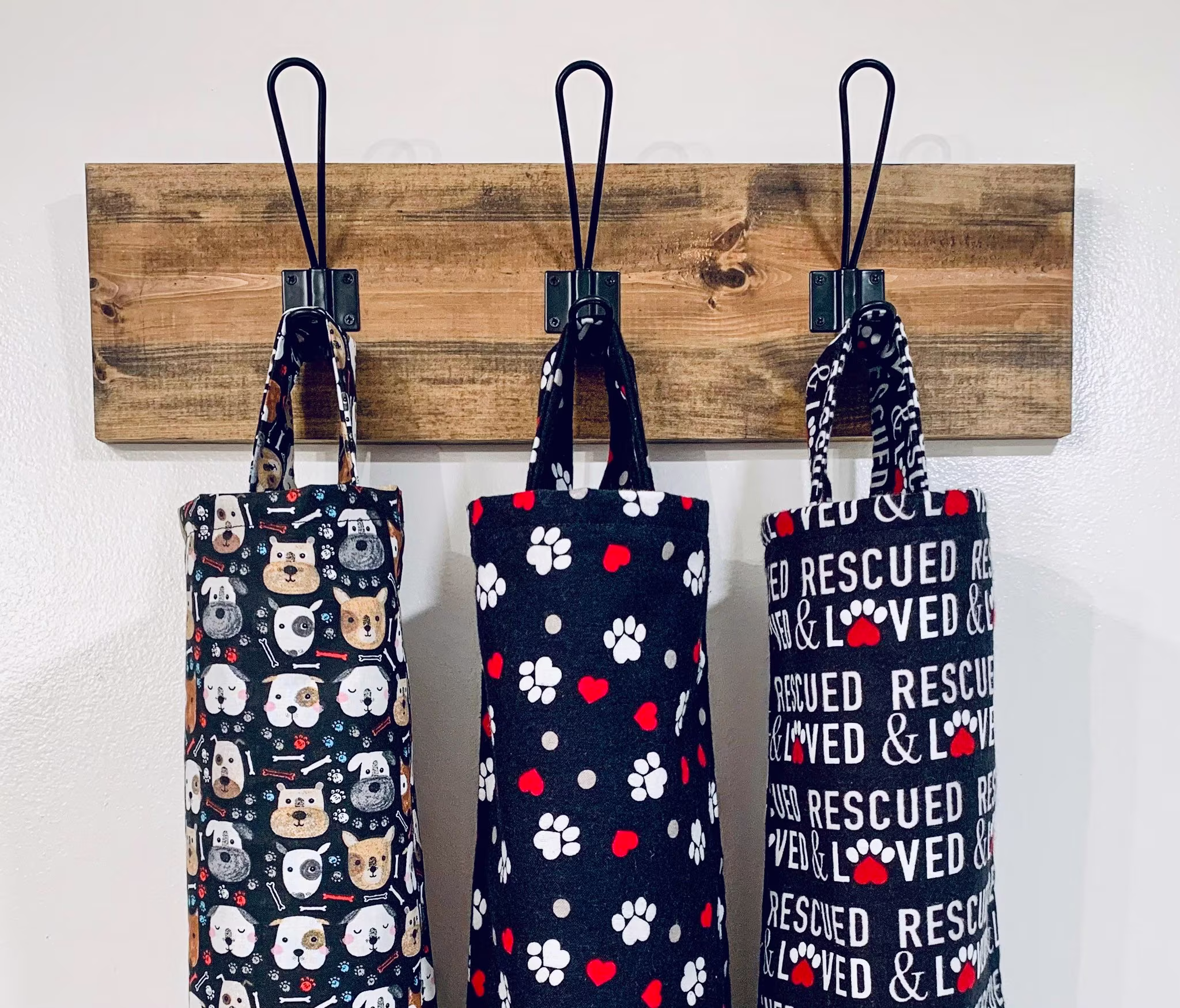 Dog Plastic Bag Holder, Dog Poop Bag, Kitchen Organization, Storage, Recycle, Housewarming Gift, New Gift