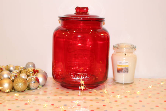 Vintage Style Pennants Peanut Glass Jars