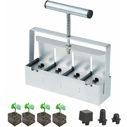 Thsinde - Manual Soil Block Kit - 2' Seeding Soil Blocking Tool