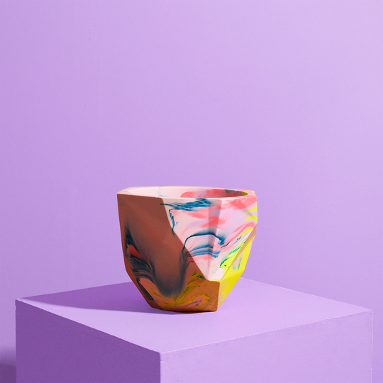 Colourful Indoor Planter | Jesmonite Plant Pot Housewarming Gift