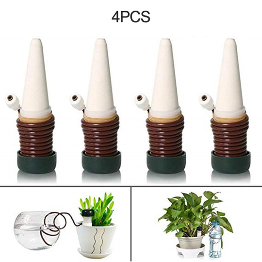 4pcs Plant Self Watering Spikes, Garden Plant Watering Devices, Automatic Irrigation Stakes Vacation Plant Waterer for Indoor and Outdoor Potted