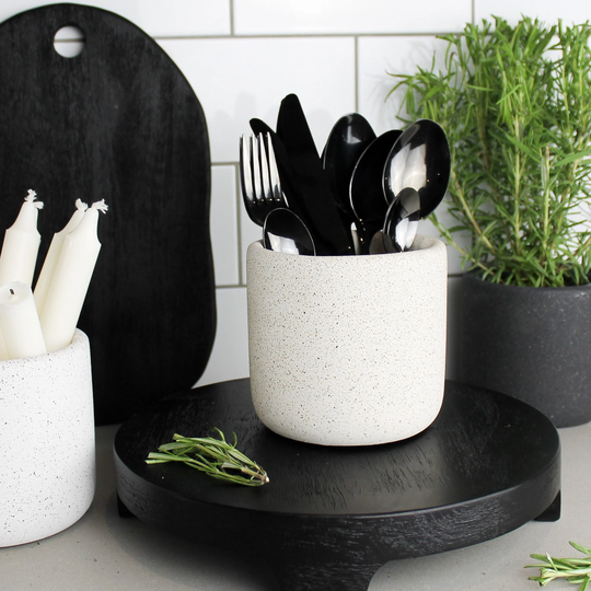Eco Concrete - Granite Medium Size Round Circle Plant Pot, Planter, Minimalist, Scandi Homeware, Sustainable, Gift- 4 Colours Available