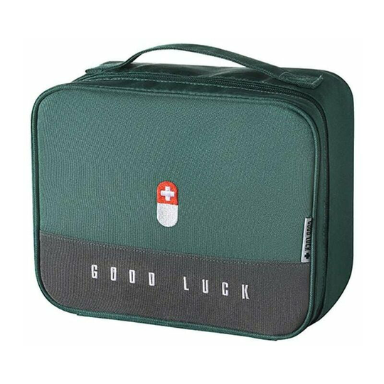 Monly - Medical Box Cloth Storage Box Family Portable Storage Bag Multifunctional Layered Medicine Box Storage Boxes 25x20x13.5cm