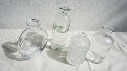 Vintage Clear Glass Vase L Home Decor