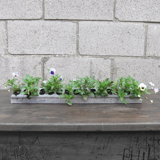 Industrial Garden Planter Flowers Window Metal Pot Plant