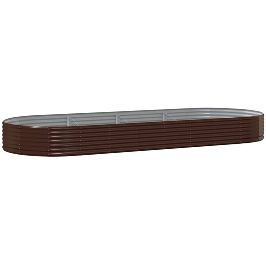 Vidaxl - Garden Planter Powder-coated Steel 373x140x36 cm Brown Brown