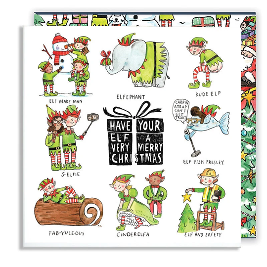 Have Your Elf A Very Merry Christmas Cards Humour Puns Seasonal
