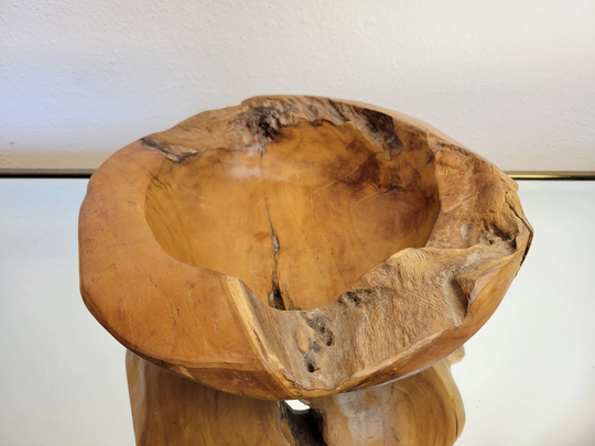 Large Rustic Wooden Bowl/Organic Home Decor Big Walnut Vintagesouthwest