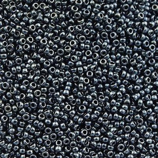 Miyuki Seed Beads 15/0, 0451 - Gunmetal, Beads, 10 Gr