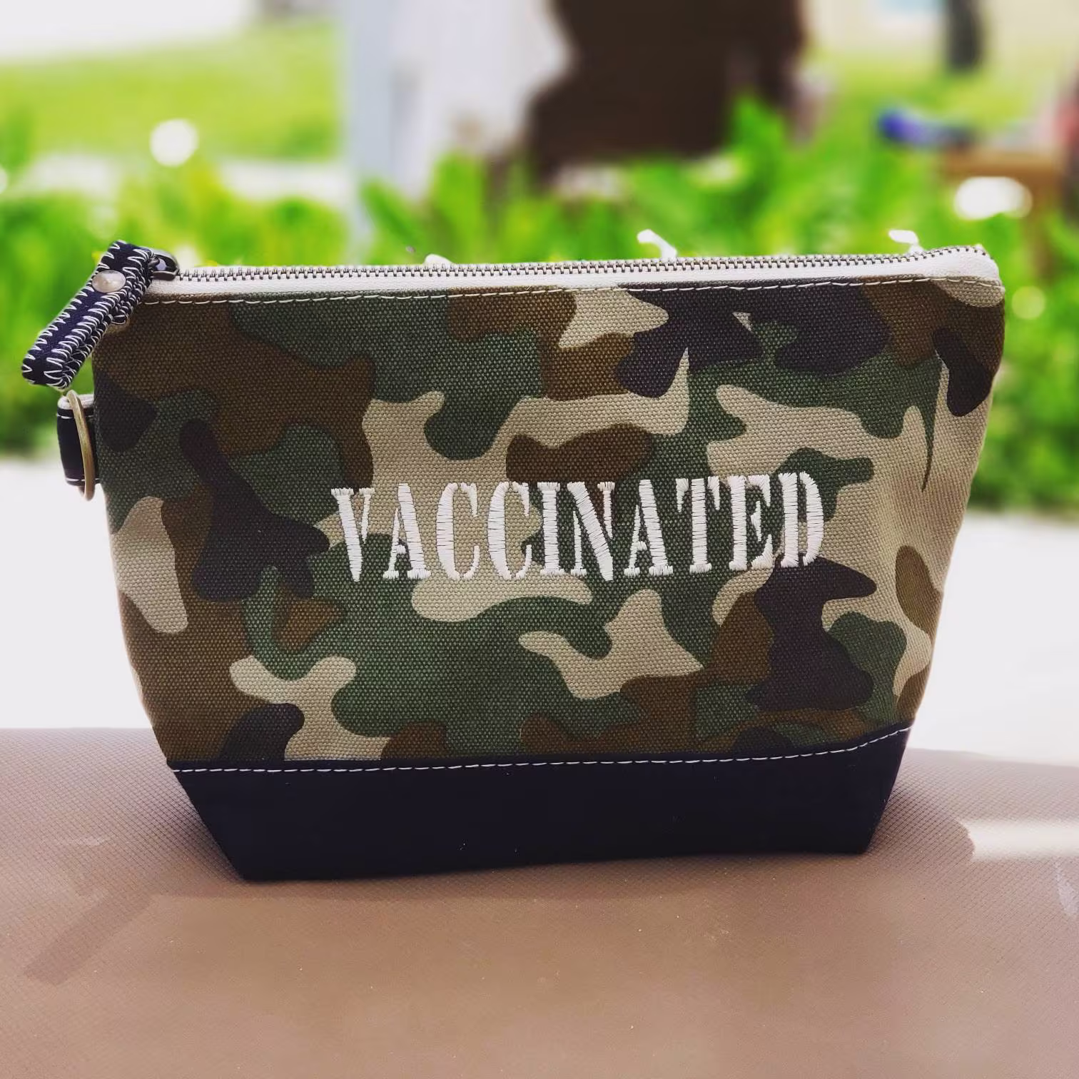 Customized Camouflage Bag | Embroidered Cosmetic Perfect Gift Makeup Pouchette Vaccination Bride Squad Bridesmaid