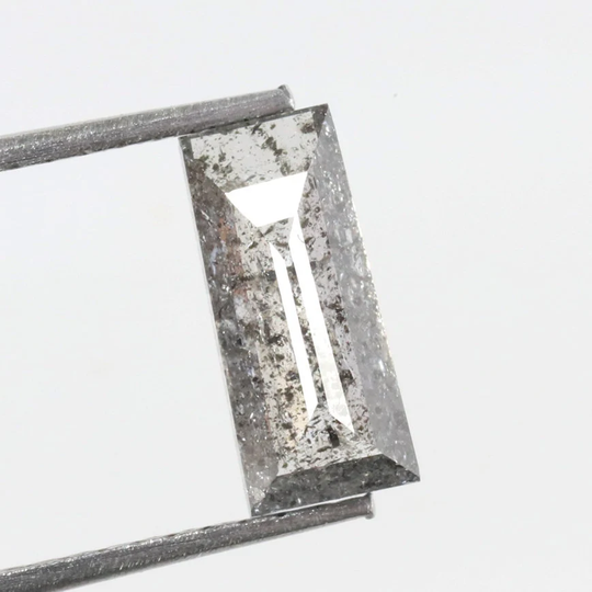 1.06 Ct Baguette Shape Natural Loose Diamond Fancy Black Gray | Salt & Pepper Color Use For Jewelry I3 Clarity On6-81