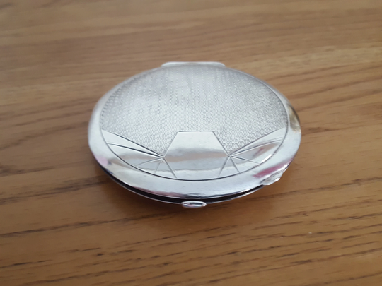 Vintage Solid Silver Powder Compact, William Adams Ltd, 1937, Art Deco, Face Powder, Make Up, Womens Beauty, Toiletries, Vanity