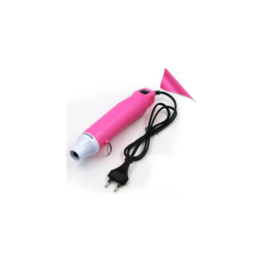 Soft pottery hot air gun diy rubber stamp convex powder/relief powder/shrink sheet for DIY,220v pink - Muff