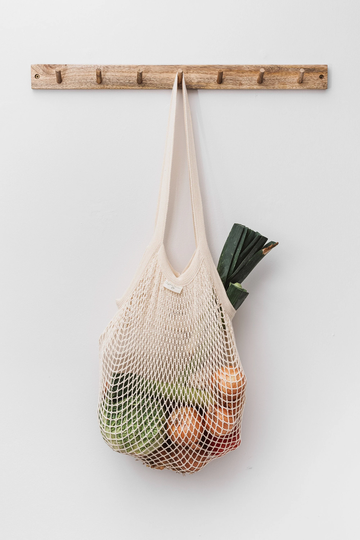 Organic Cotton Foldaway String Shopping Bag | Zero Waste Living Summer Fashion Holiday & Camping
