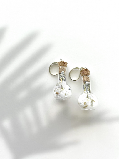 Herb Jar Sterling Silver Earrings