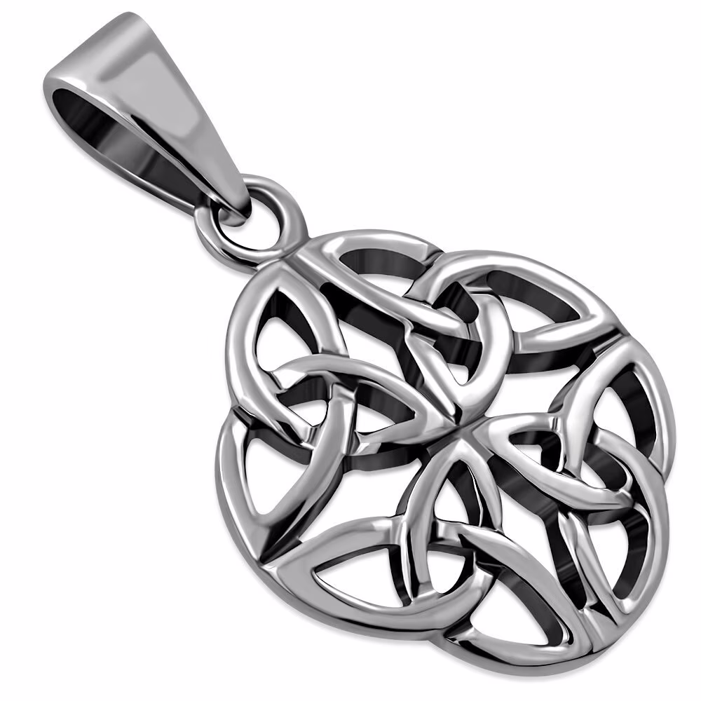 Celtic Pendant - Four Seasons Knot-Hallmarked 925 Sterling Silver-Edinburgh, Scotland
