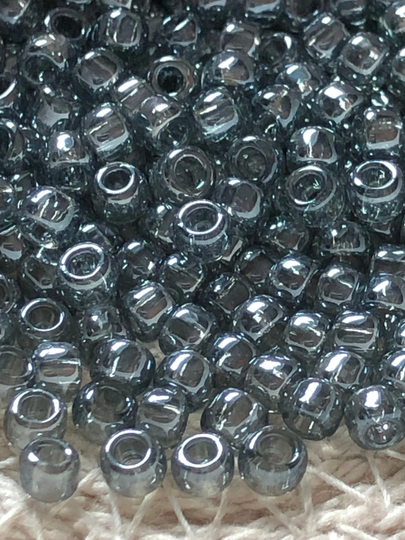 New Toho Round Seed Beads, 8/0, Transparent Gray Luster, | Tr-08-113, Qty 20 Grams, 3mm Beads