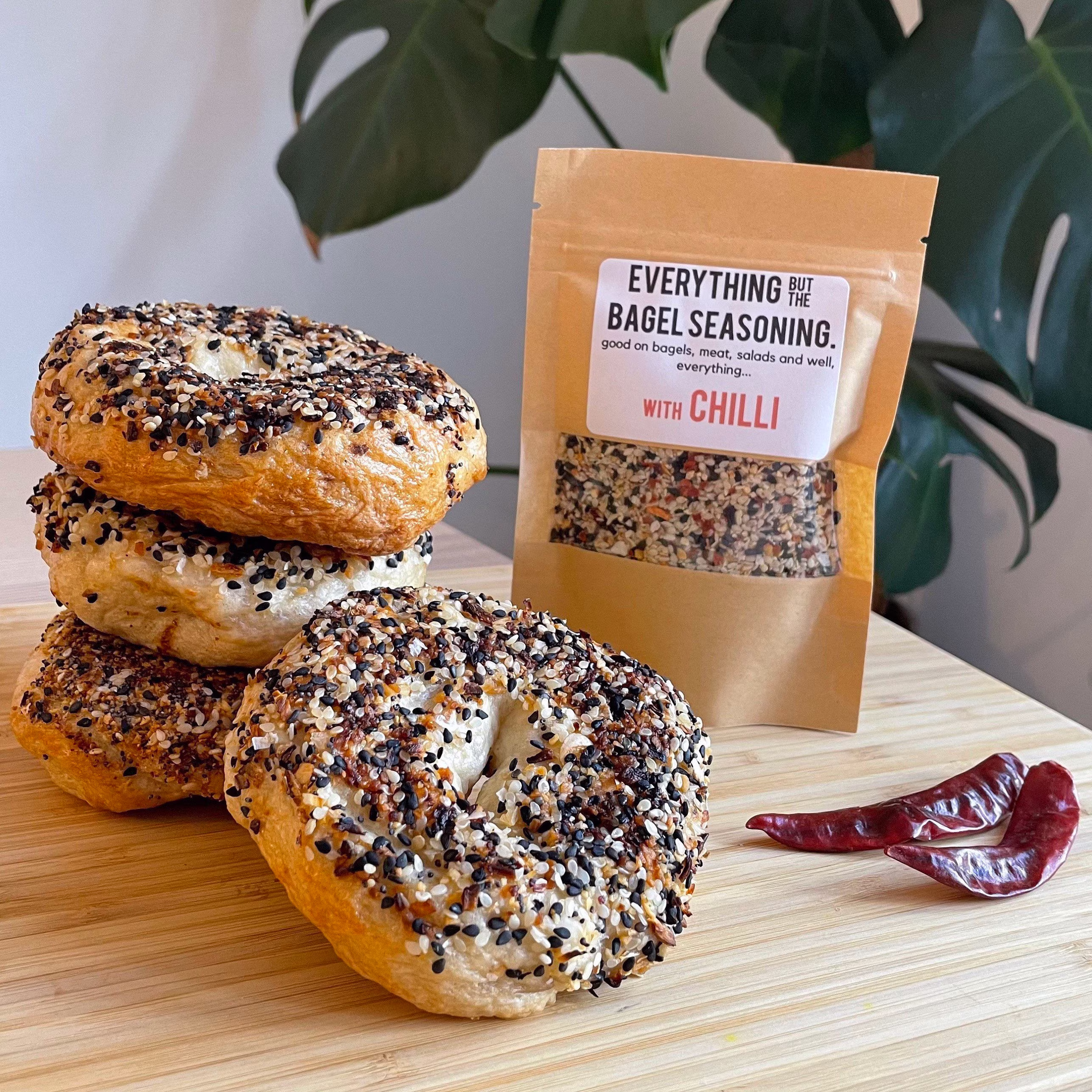 Chilli Everything But The Bagel Seasoning Mix Sesame Garlic Onion - American Style New York Gift Spice Herbs Breakfast Sprinkle Season Vegan