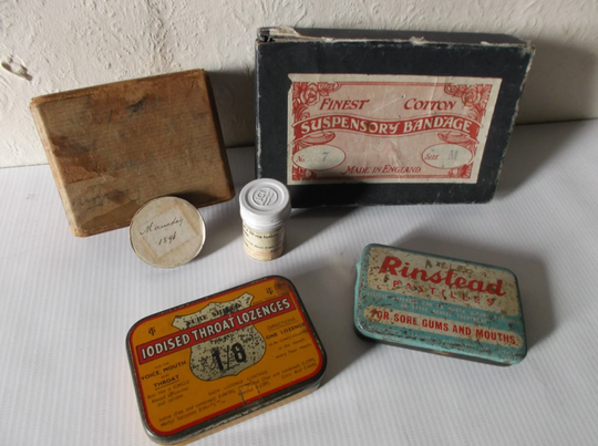 Antique English Apothecary Tins, Boxes & Pharmaceutical Medical Containers Collection