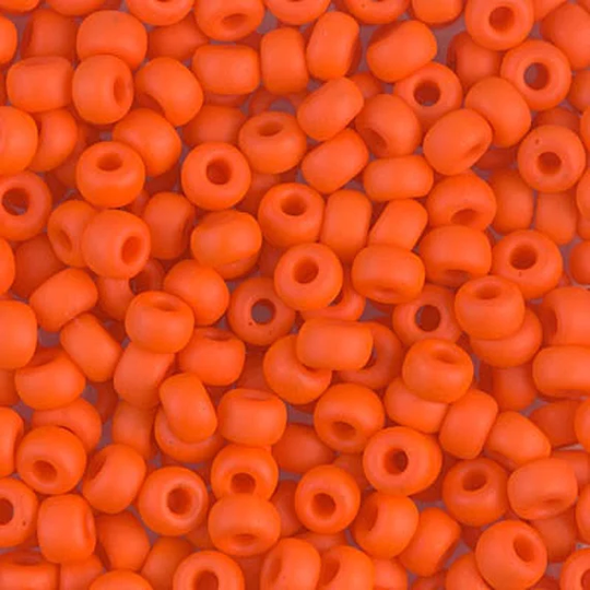 Miyuki Seed Beads 6/0 Matte Opaque Orange, 0406F