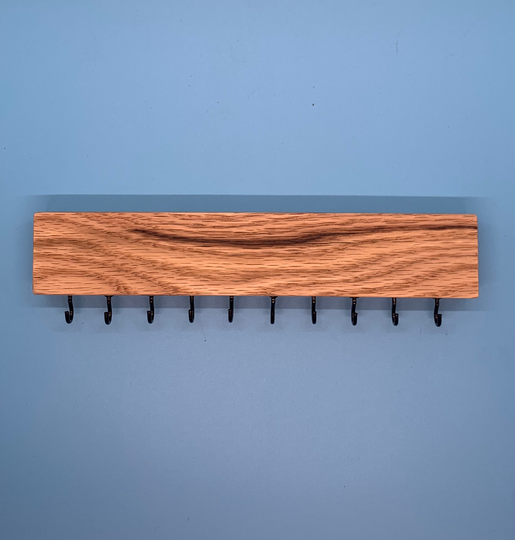 Simple Oak Wood Necklace Holder, Wood Necklace & Jewelry Organizer, Wall Mounted Ready To Hang Right Away