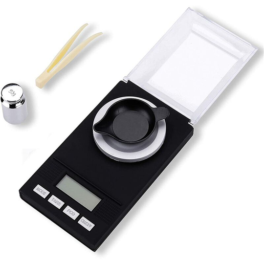50g/0.001g Digital Milligram Scale, High Precision Digital Jewelry Scale, lcd Display Portable Jewelry Scale for Medicine Powder Gold Gem Refill