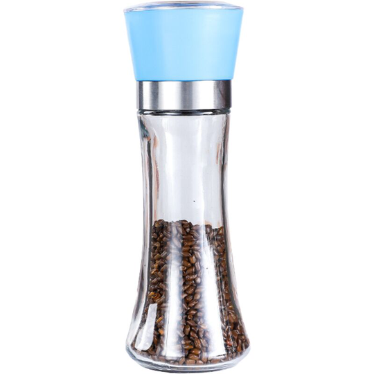 Fvbjd - Premium Pepper and Salt Grinder Set of 2-Refillable Coarseness Adjustable Pepper Mill Shaker tall blue