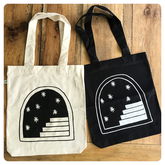 Portal Tote Bag, Organic Cotton Portal Print, Market Tote, Shopping Plastic Free, Art Witch Bag