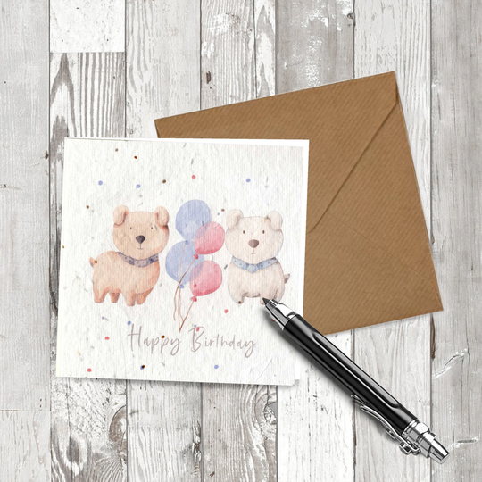 Seeded Birthday Card, Dog Lovers Eco Friendly Plantable Card