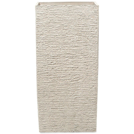 Beliani - Flower Planter Tall Stone Garden Plant Pot Indoor Outdoor 40x81 cm Beige Gaza - Beige