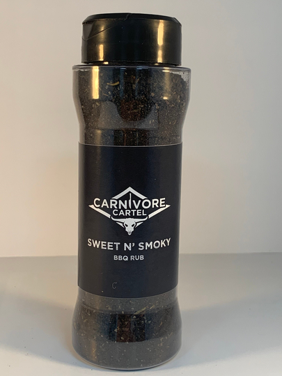Carnivore Cartel Sweet N' Smoky Black Bbq Rub - 25G, 100G, 200G Beef Brisket Steak Smokehouse Steakhouse