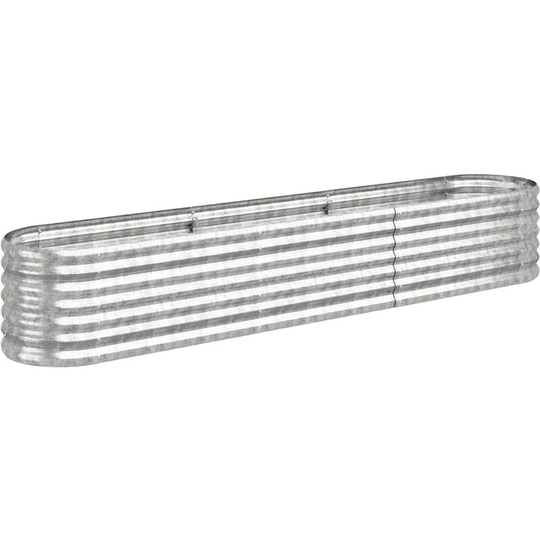 Vidaxl - Garden Planter Powder-coated Steel 224x40x36 cm Silver Silver