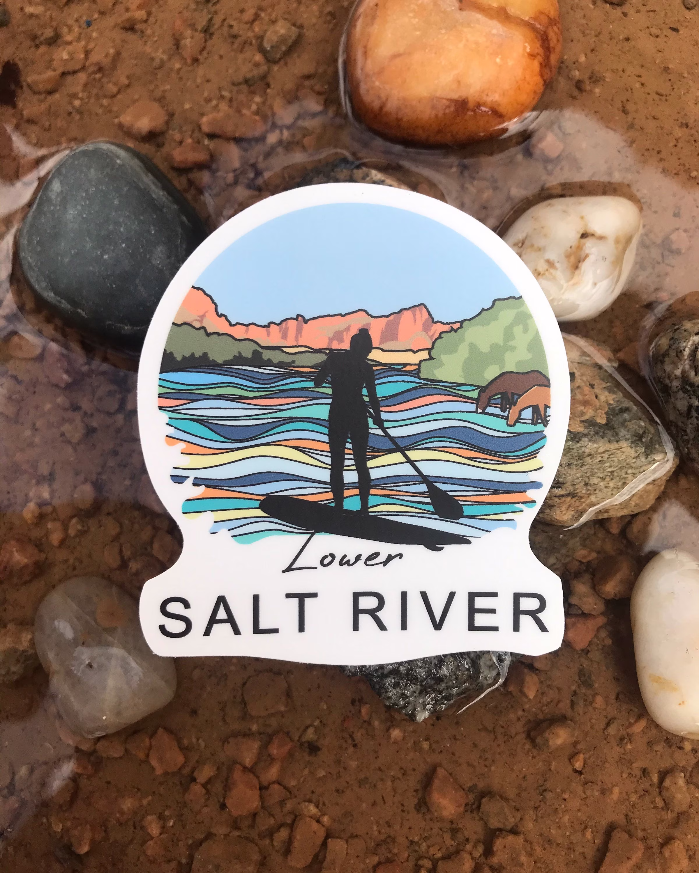 Salt River Stickers/Paddleboard Float Weatherproof Vinyl Sticker