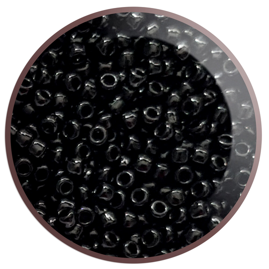 6/0 Tr-49 Jet Black Opaque Toho Seed Beads - 10G, 30G Bag Round Beading Supplies Australian Seller