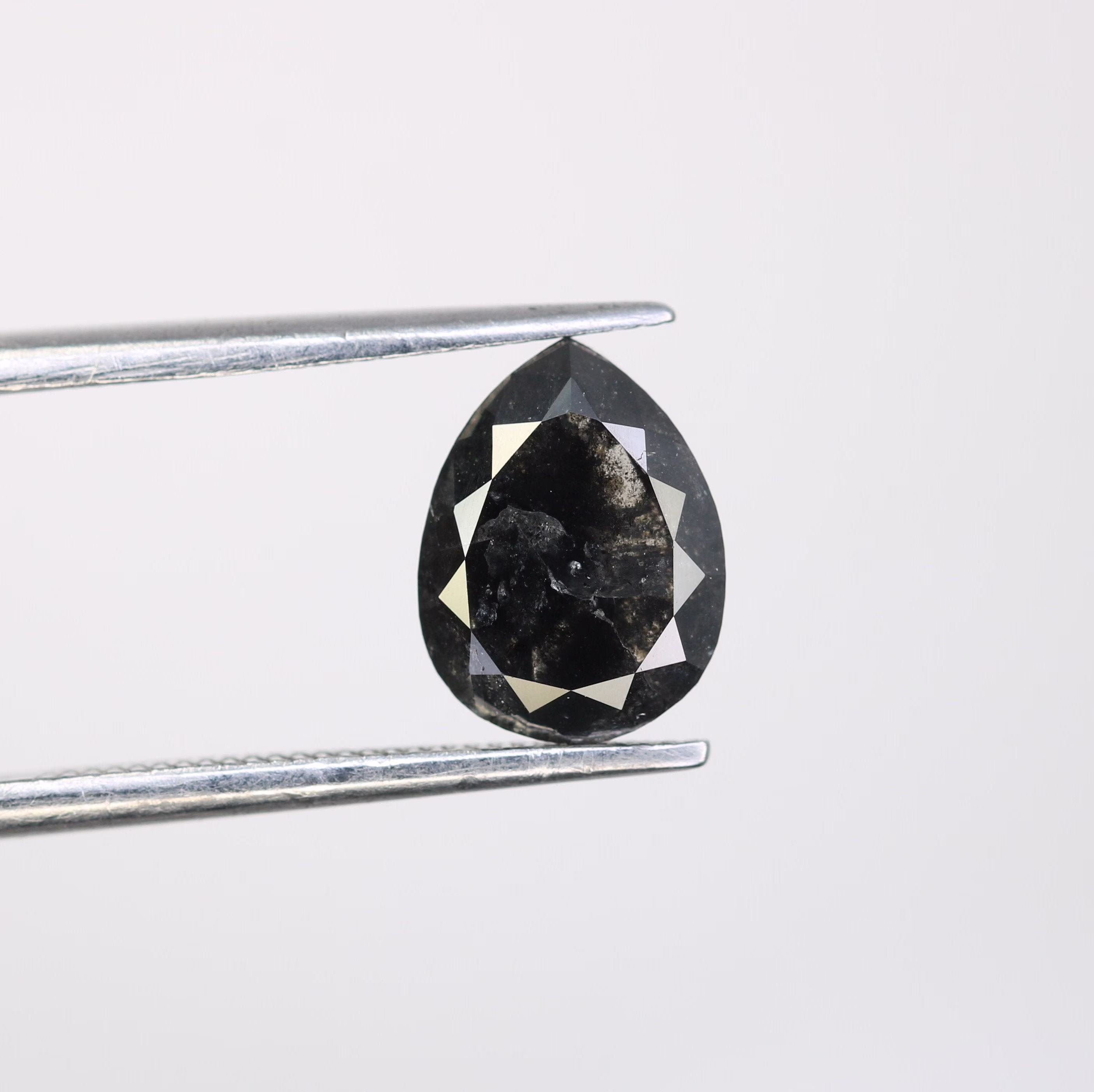 Salt & Pepper Diamond, Pear Shape Minimal Diamonds, Engagement Ring Jewelry Best Price Diamond