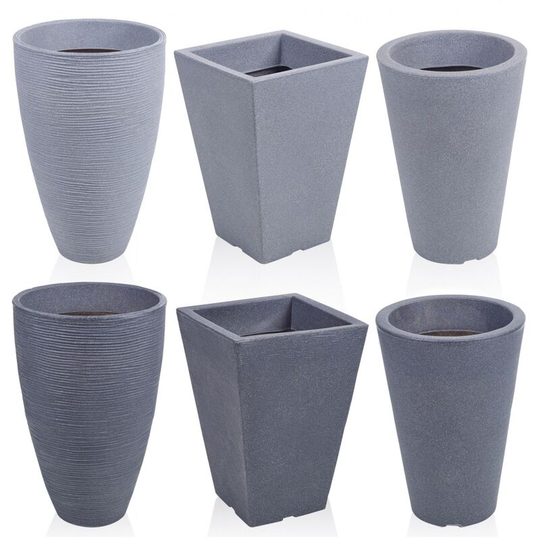 Urbn-garden - Round Dark Grey Flowerpot [590214]