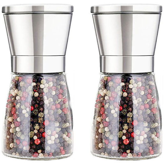 Fvbjd - Gold Salt and Pepper Grinder Set - Golden Salt and Pepper Shaker Mill - Brass Pepper Grinders Refillable