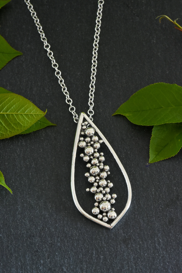Large Seed Pod Pendant, Sterling Silver Statement Necklace, Large Pendant Handmade By Canadian Jewelry Designer Melissa Pedersen