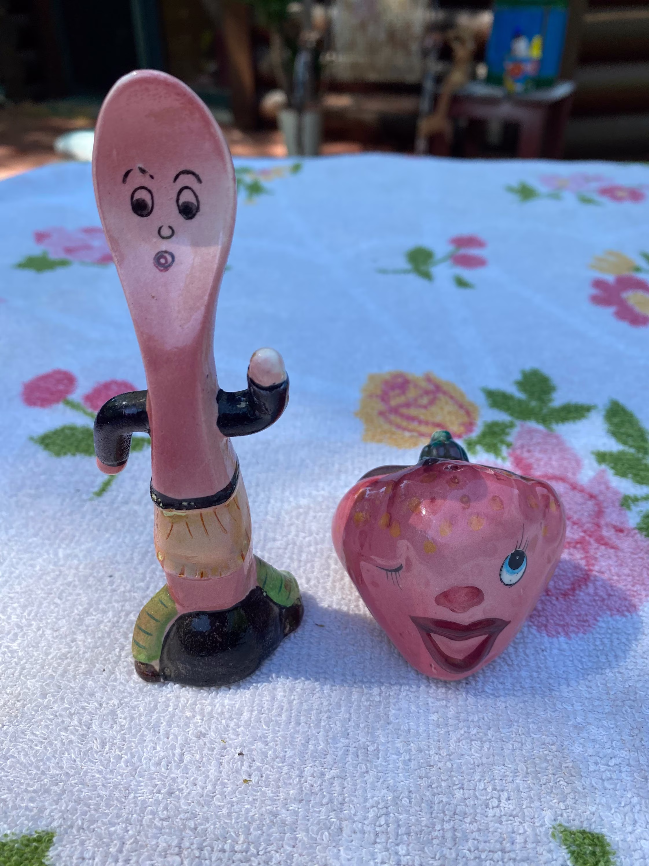 Anthromorphic Salt & Pepper Shaker. Made in Japan
