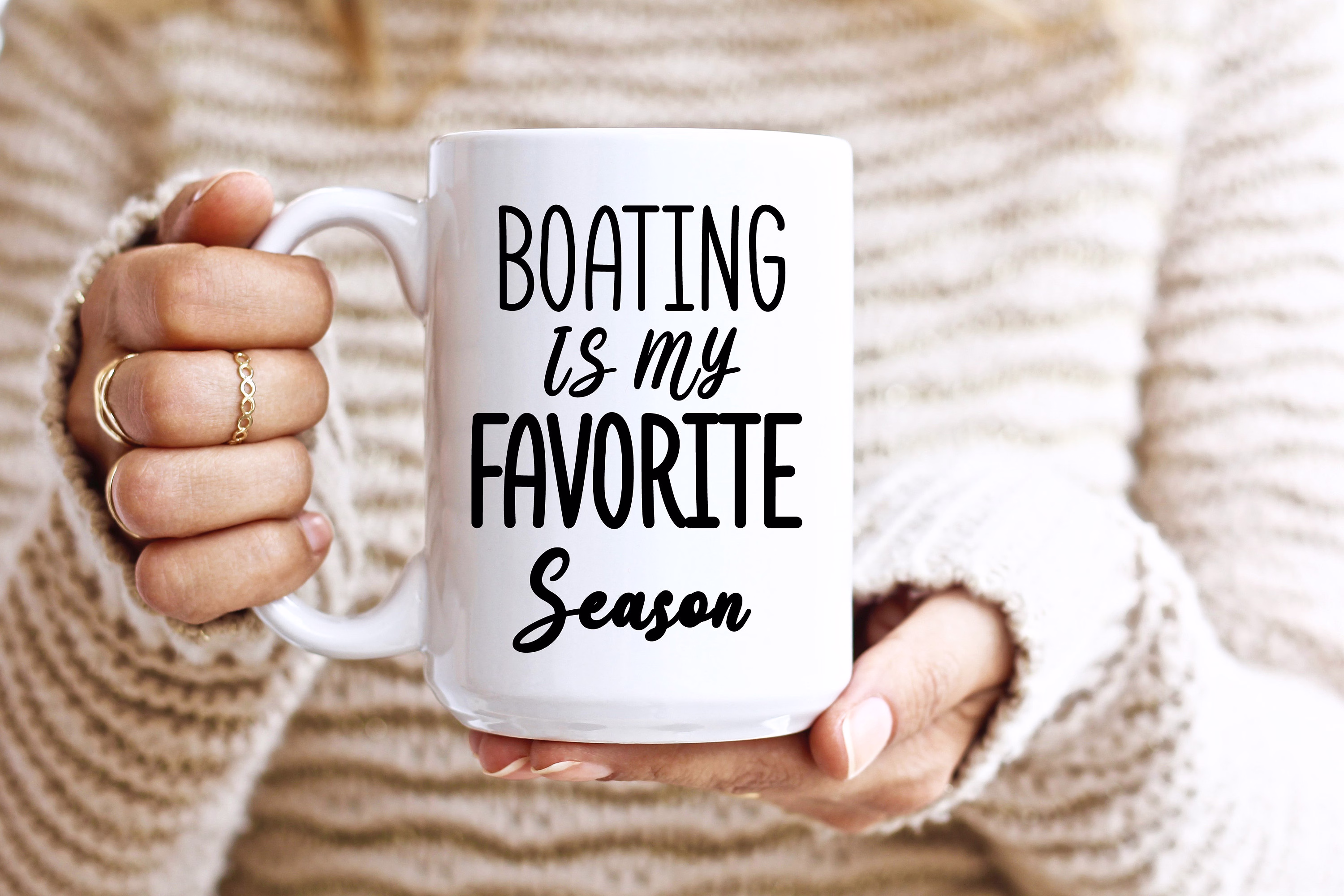 Boating Is My Favorite Season Mug Funny Cofee Mugs Shirt Glass Gifts Dad Tea Mom Gift, Lover Ceramic