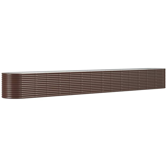 Vidaxl - Garden Planter Powder-coated Steel 620x80x68 cm Brown Brown