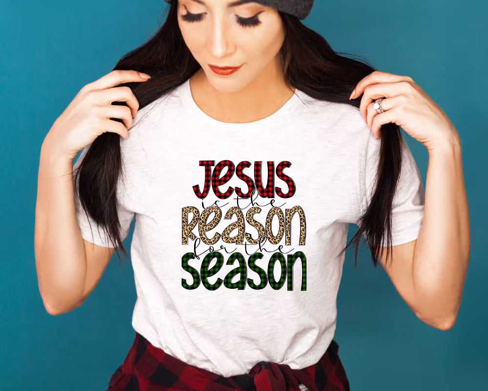 Jesus Is The Reason For Season Shirt, Christmas T-Shirt, Christian Shirt Christmas, Holiday With Quote