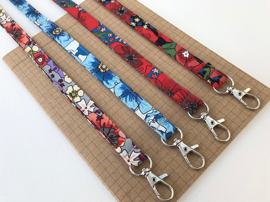 Organic Cotton - Field Of Memories Fabric Skinny Lanyard